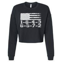 Usa Flag 18436572 Firing Order Small Block Engine V8 Block Gift Cropped Pullover Crew