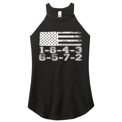 Usa Flag 18436572 Firing Order Small Block Engine V8 Block Gift Women's Perfect Tri Rocker Tank