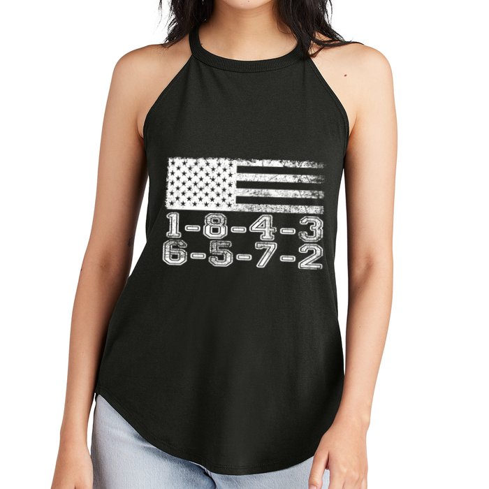 Usa Flag 18436572 Firing Order Small Block Engine V8 Block Gift Women's Perfect Tri Rocker Tank
