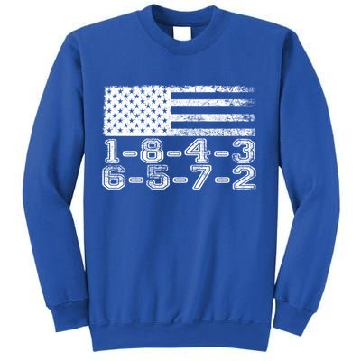 Usa Flag 18436572 Firing Order Small Block Engine V8 Block Gift Sweatshirt
