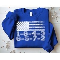 Usa Flag 18436572 Firing Order Small Block Engine V8 Block Gift Sweatshirt