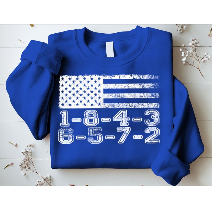 Usa Flag 18436572 Firing Order Small Block Engine V8 Block Gift Sweatshirt