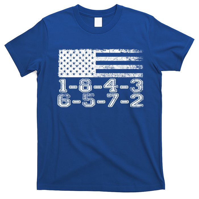 Usa Flag 18436572 Firing Order Small Block Engine V8 Block Gift T-Shirt