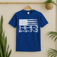 Usa Flag 18436572 Firing Order Small Block Engine V8 Block Gift T-Shirt
