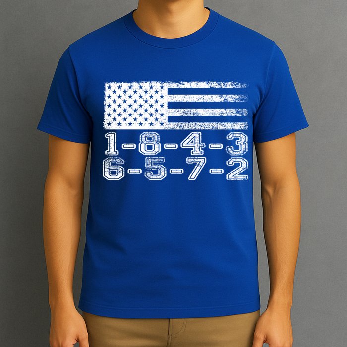 Usa Flag 18436572 Firing Order Small Block Engine V8 Block Gift T-Shirt