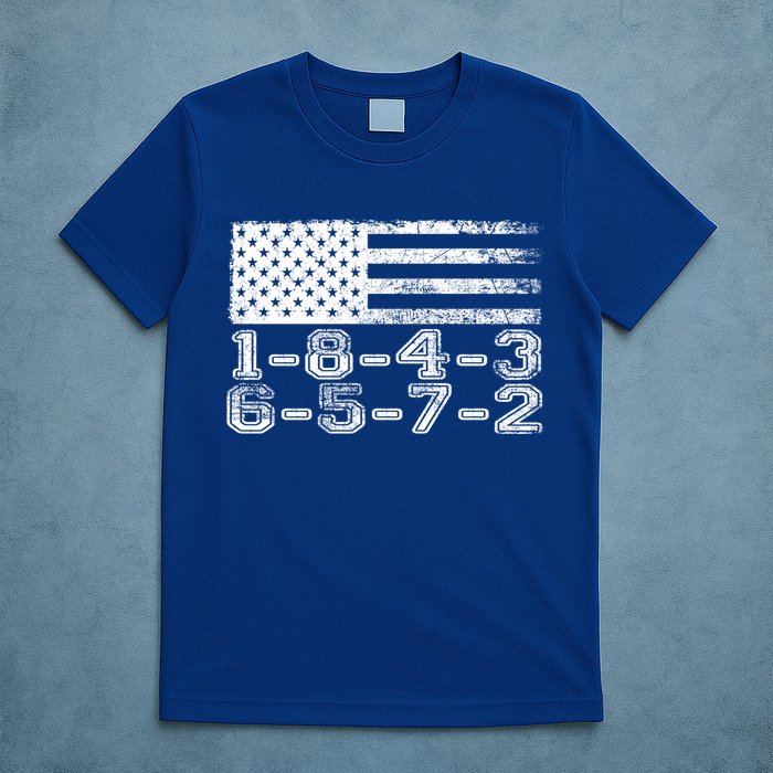 Usa Flag 18436572 Firing Order Small Block Engine V8 Block Gift T-Shirt