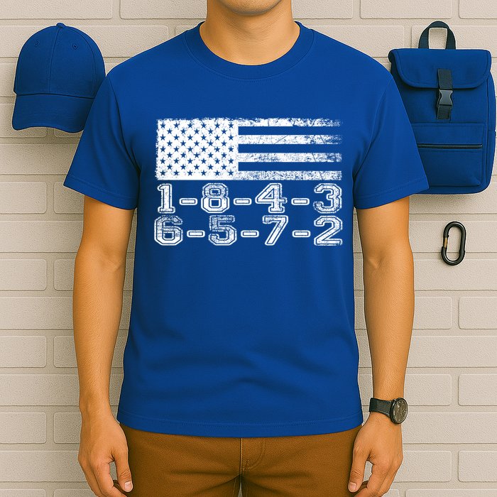 Usa Flag 18436572 Firing Order Small Block Engine V8 Block Gift T-Shirt
