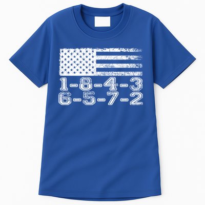 Usa Flag 18436572 Firing Order Small Block Engine V8 Block Gift Tall T-Shirt