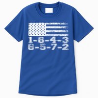 Usa Flag 18436572 Firing Order Small Block Engine V8 Block Gift Tall T-Shirt