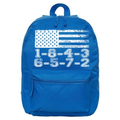 Usa Flag 18436572 Firing Order Small Block Engine V8 Block Gift 16 in Basic Backpack