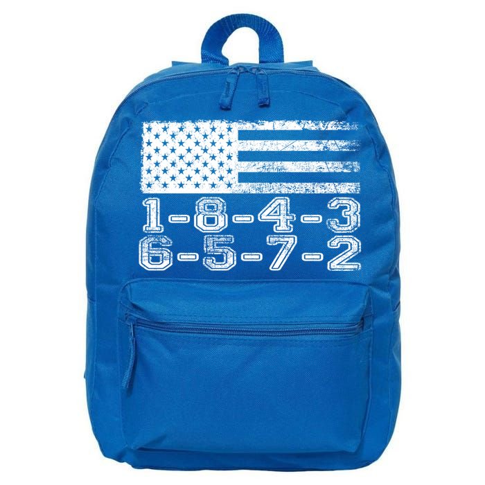 Usa Flag 18436572 Firing Order Small Block Engine V8 Block Gift 16 in Basic Backpack