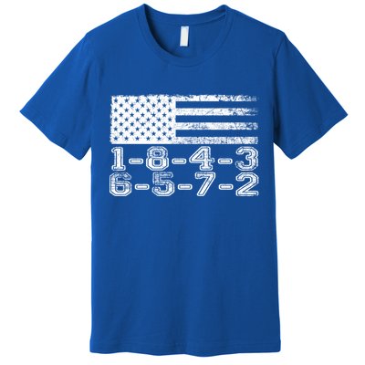 Usa Flag 18436572 Firing Order Small Block Engine V8 Block Gift Premium T-Shirt