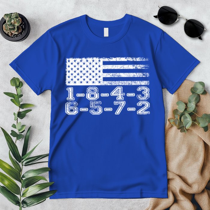 Usa Flag 18436572 Firing Order Small Block Engine V8 Block Gift Premium T-Shirt