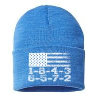 Usa Flag 18436572 Firing Order Small Block Engine V8 Block Gift Sustainable Knit Beanie