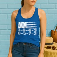 Usa Flag 18436572 Firing Order Small Block Engine V8 Block Gift Womens Tank Top