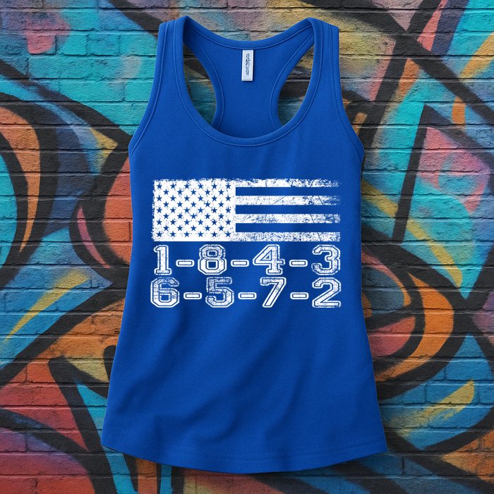 Usa Flag 18436572 Firing Order Small Block Engine V8 Block Gift Womens Tank Top