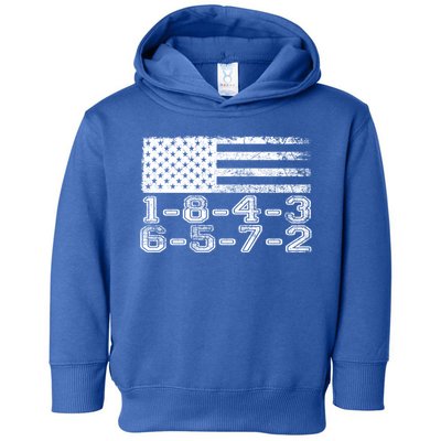 Usa Flag 18436572 Firing Order Small Block Engine V8 Block Gift Toddler Hoodie
