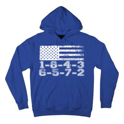 Usa Flag 18436572 Firing Order Small Block Engine V8 Block Gift Tall Hoodie