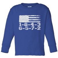 Usa Flag 18436572 Firing Order Small Block Engine V8 Block Gift Toddler Long Sleeve Shirt