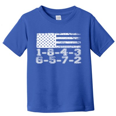Usa Flag 18436572 Firing Order Small Block Engine V8 Block Gift Toddler T-Shirt
