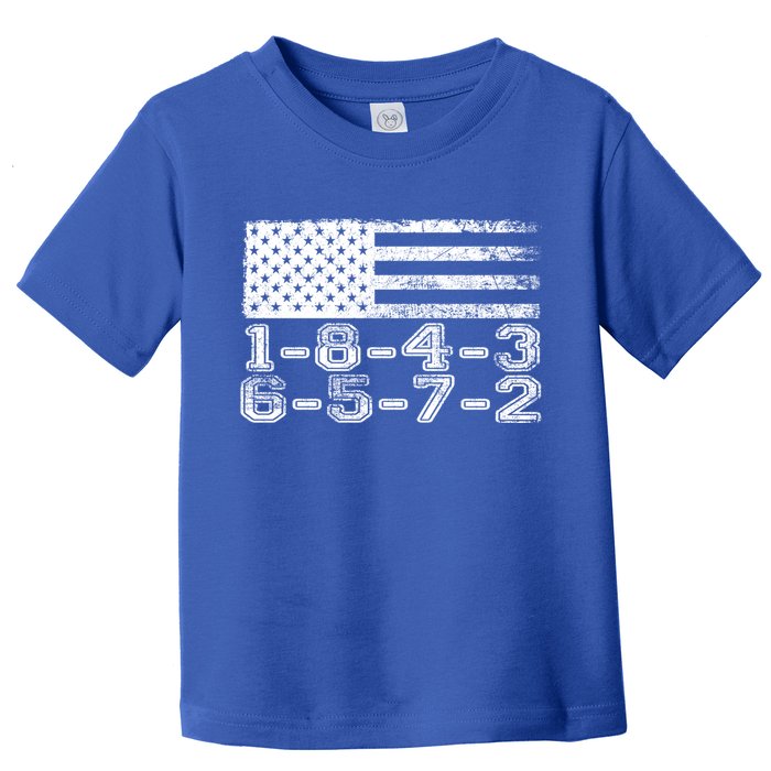 Usa Flag 18436572 Firing Order Small Block Engine V8 Block Gift Toddler T-Shirt