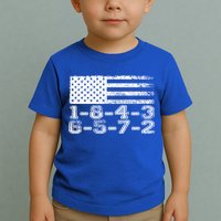 Usa Flag 18436572 Firing Order Small Block Engine V8 Block Gift Toddler T-Shirt