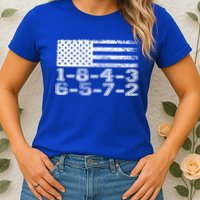 Usa Flag 18436572 Firing Order Small Block Engine V8 Block Gift Womens T-Shirt