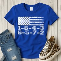 Usa Flag 18436572 Firing Order Small Block Engine V8 Block Gift Womens T-Shirt