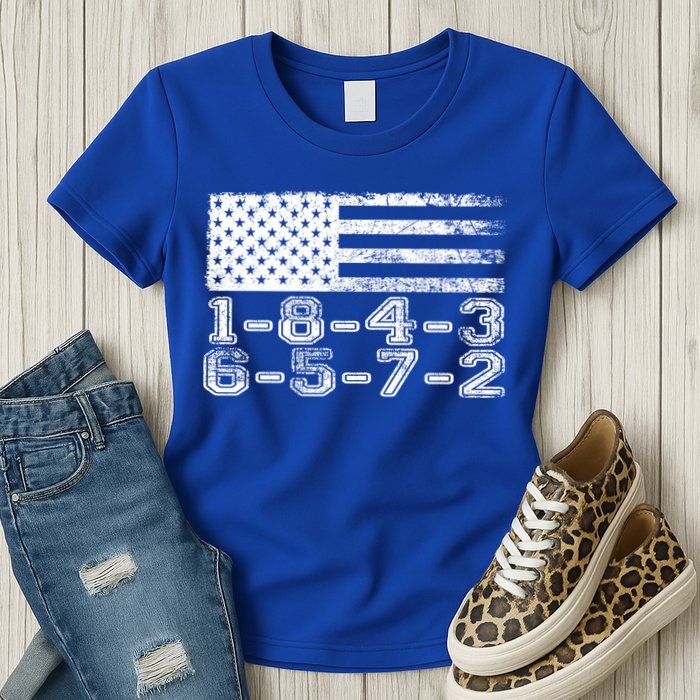 Usa Flag 18436572 Firing Order Small Block Engine V8 Block Gift Womens T-Shirt