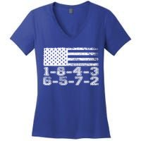 Usa Flag 18436572 Firing Order Small Block Engine V8 Block Gift Women's V-Neck T-Shirt