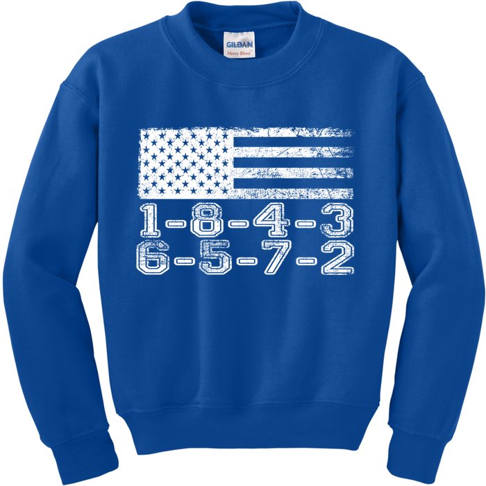 Usa Flag 18436572 Firing Order Small Block Engine V8 Block Gift Kids Sweatshirt