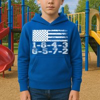 Usa Flag 18436572 Firing Order Small Block Engine V8 Block Gift Kids Hoodie
