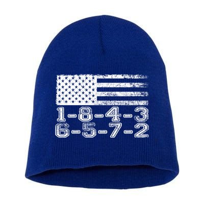 Usa Flag 18436572 Firing Order Small Block Engine V8 Block Gift Short Acrylic Beanie