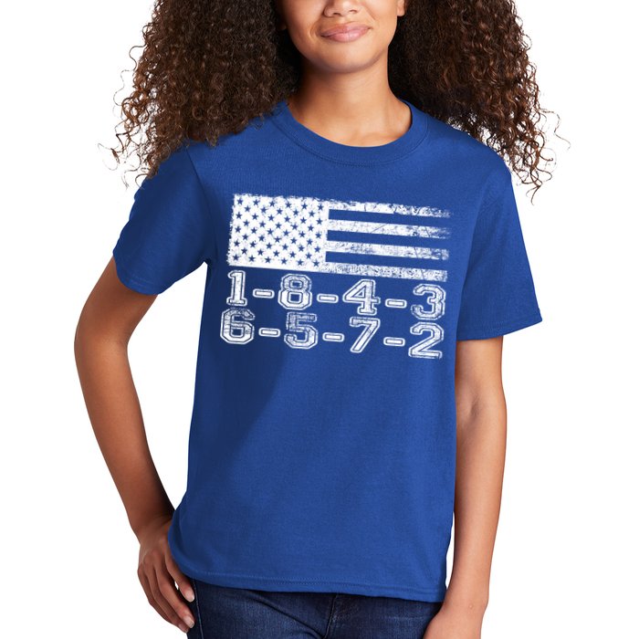 Usa Flag 18436572 Firing Order Small Block Engine V8 Block Gift Kids T-Shirt
