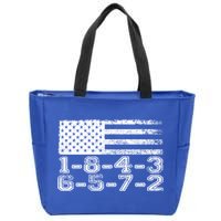 Usa Flag 18436572 Firing Order Small Block Engine V8 Block Gift Zip Tote Bag