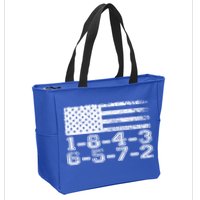 Usa Flag 18436572 Firing Order Small Block Engine V8 Block Gift Zip Tote Bag