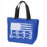 Usa Flag 18436572 Firing Order Small Block Engine V8 Block Gift Zip Tote Bag