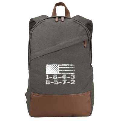 Usa Flag 18436572 Firing Order Small Block Engine V8 Block Gift Cotton Canvas Backpack