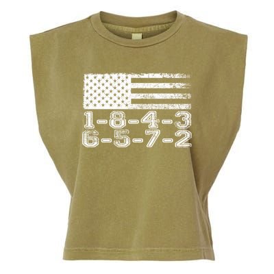 Usa Flag 18436572 Firing Order Small Block Engine V8 Block Gift Garment-Dyed Women's Muscle Tee