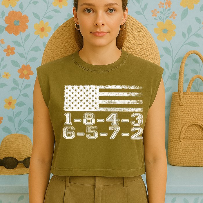 Usa Flag 18436572 Firing Order Small Block Engine V8 Block Gift Garment-Dyed Women's Muscle Tee