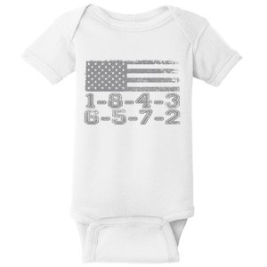 USA Flag 18436572 Firing Order Small Block Engine V8 Block Baby Bodysuit