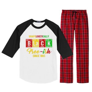 Unapologetically Freegiftish 1865 Juneteenth Black History Gift Raglan Sleeve Pajama Set