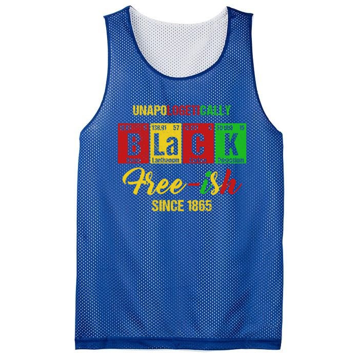 Unapologetically Freegiftish 1865 Juneteenth Black History Gift Mesh Reversible Basketball Jersey Tank