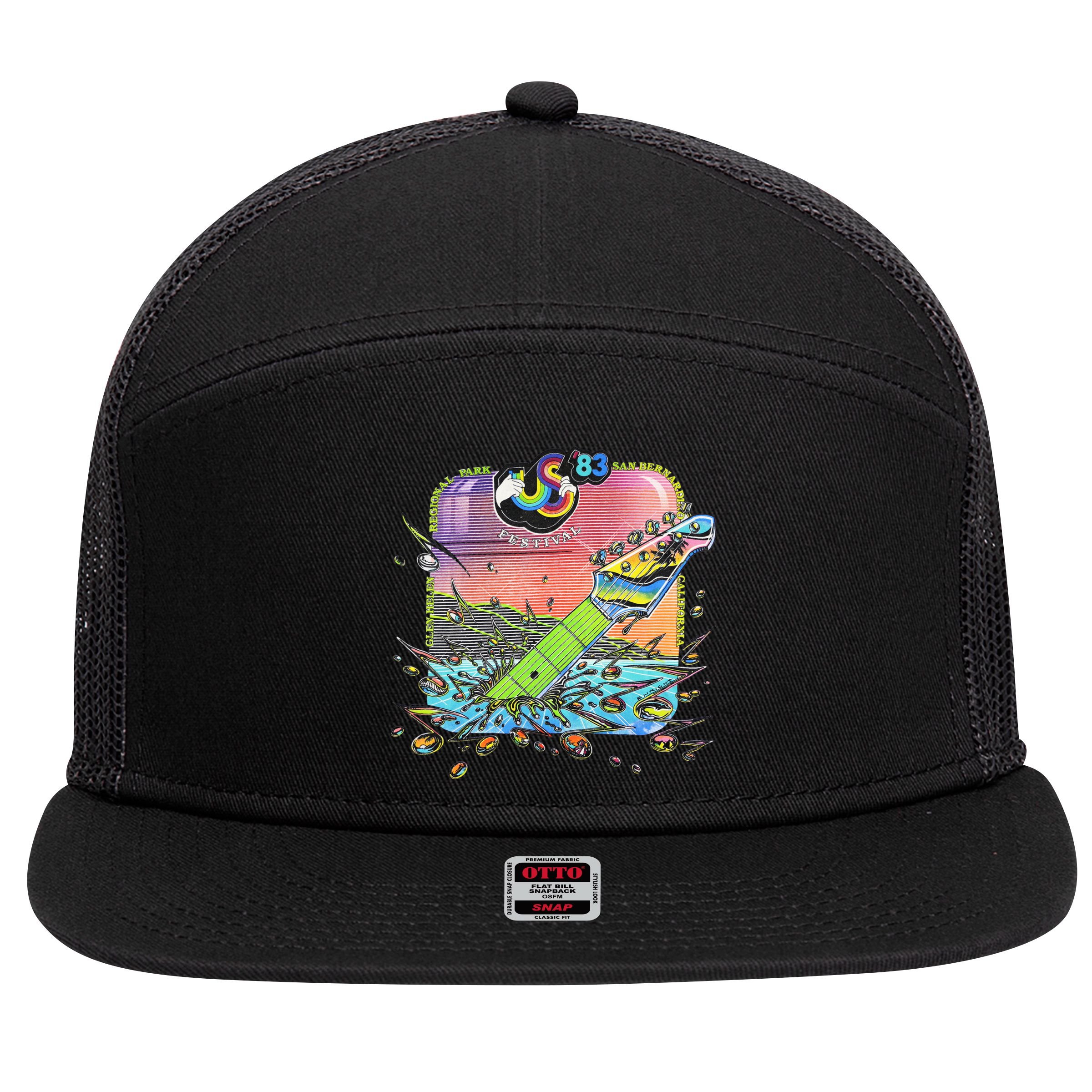 US Festival 1983 7 Panel Mesh Trucker Snapback Hat