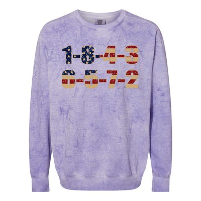 Usa Flag 18436572 Firing Order Small Block Engine V8 Block Colorblast Crewneck Sweatshirt