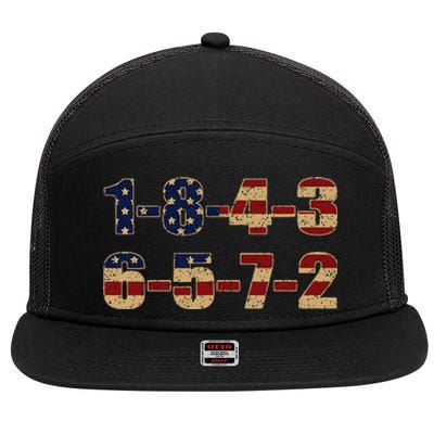 Usa Flag 18436572 Firing Order Small Block Engine V8 Block 7 Panel Mesh Trucker Snapback Hat