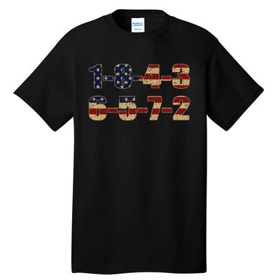 Usa Flag 18436572 Firing Order Small Block Engine V8 Block Tall T-Shirt