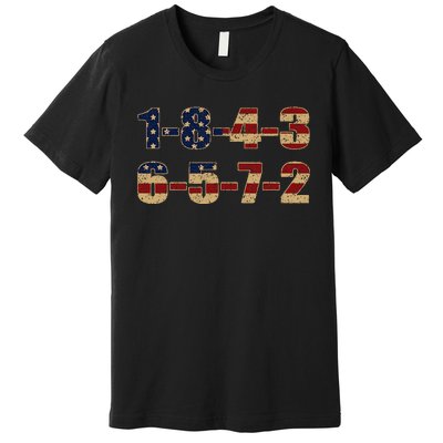 Usa Flag 18436572 Firing Order Small Block Engine V8 Block Premium T-Shirt