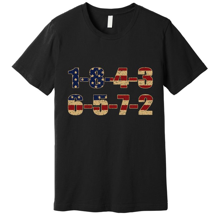Usa Flag 18436572 Firing Order Small Block Engine V8 Block Premium T-Shirt