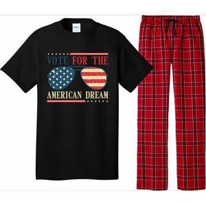 Usa Flag 2024 Quote I Vote For The American Dream Great Gift Pajama Set